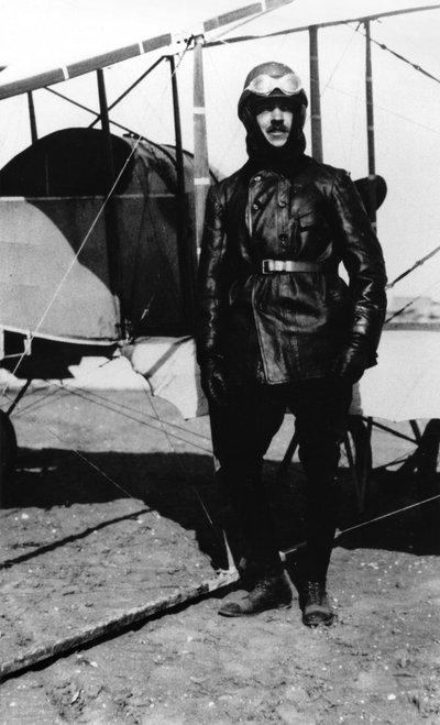 Roland Garros standing beside his plane by French Photographer